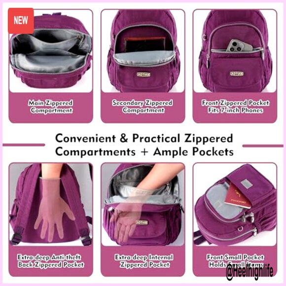 Mini Nylon Daypack Backpack Lightweight Small Women\'s Casual Daypack main image 5